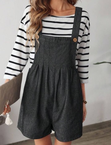 Salopetă scurtă Shein, negru
