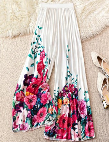 Pantaloni Shein Curve+, alb