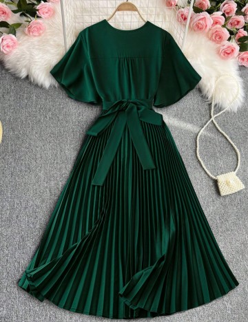 Rochie maxi Shein Curve+, verde