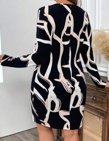 Rochie mini Shein Curve+, mix culori