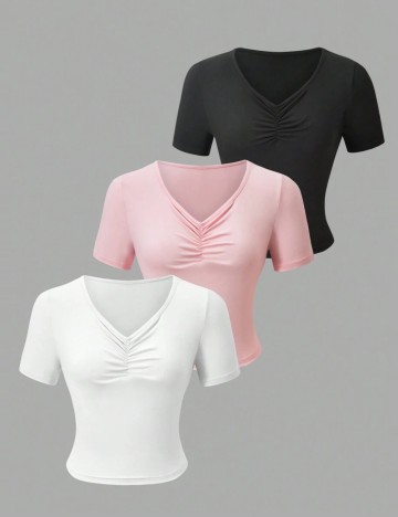 Set Tricouri Shein, mix culori