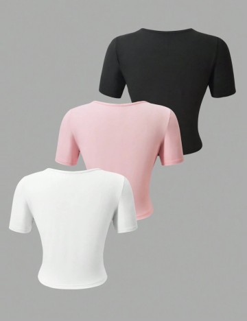 Set Tricouri Shein, mix culori