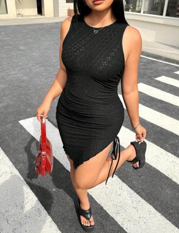 Rochie mini Shein Curve+, negru