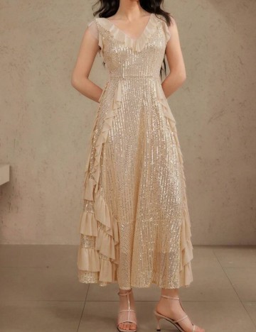 Rochie de ocazie DAZY by Shein, auriu