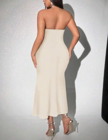Rochie midi Shein Curve+, crem