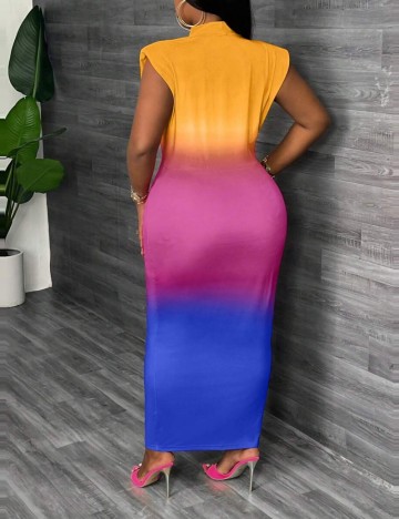 Rochie maxi Shein, mix culori