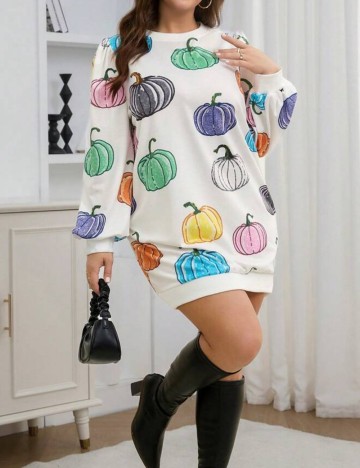 Rochie mini Shein Curve+, mix culori