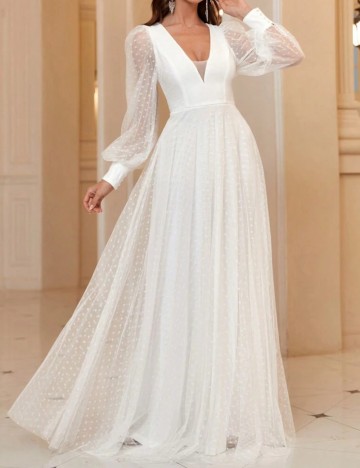 Rochie de ocazie și bridal SHEIN Belle, alb