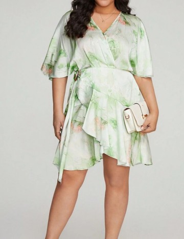 Rochie mini Shein Curve+, mix culori