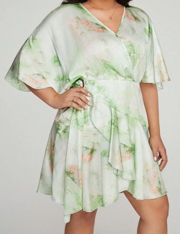 Rochie mini Shein Curve+, mix culori