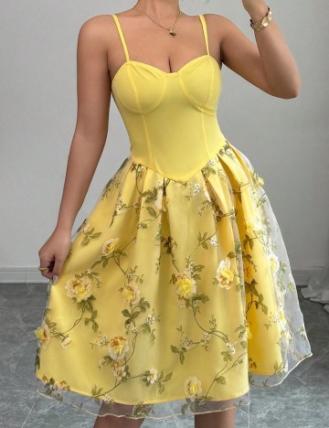 Rochie mini Shein, galben