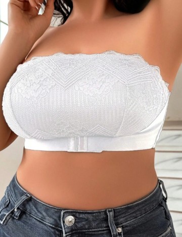 Bustieră Shein Curve+, alb