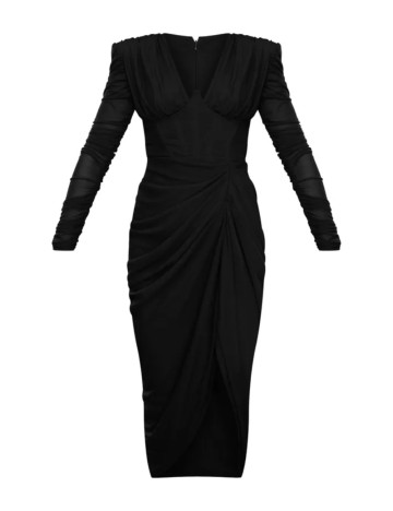 Rochie midi PRETTYLITTLETHING, negru