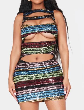 Rochie mini PRETTYLITTLETHING, mix culori