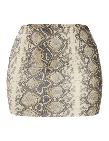 Fustă Imitație Piele PRETTYLITTLETHING, mix culori