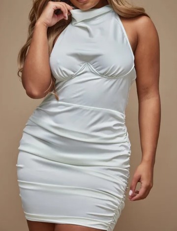 Rochie mini PRETTYLITTLETHING, crem