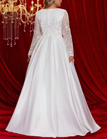 Rochie de ocazie și bridal Shein Curve+, alb
