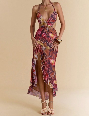 Rochie midi Shein, mix culori