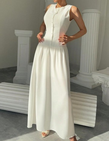 Rochie maxi Shein, alb