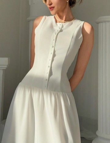 Rochie maxi Shein, alb