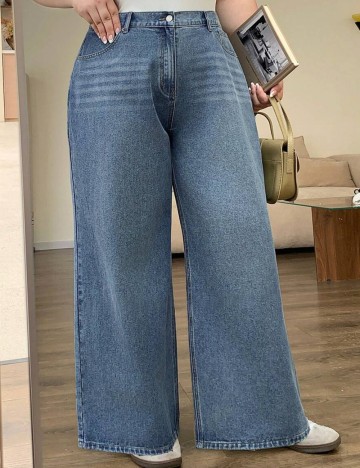 Jeans Shein Curve+, albastru