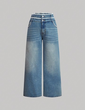 Jeans Shein Curve+, albastru