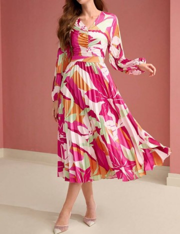 Rochie midi Shein, mix culori