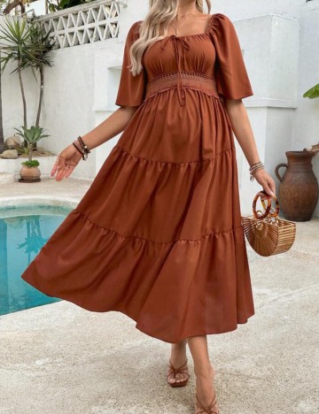 Rochie maxi Shein, cărămiziu