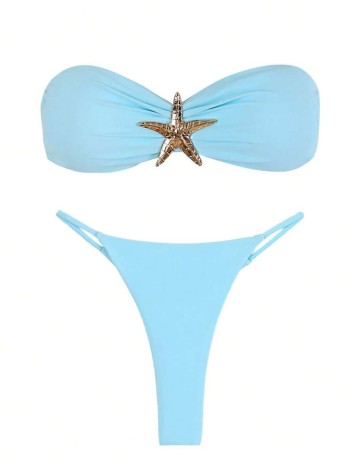 Costum de baie Shein, albastru