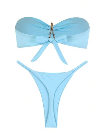 Costum de baie Shein, albastru