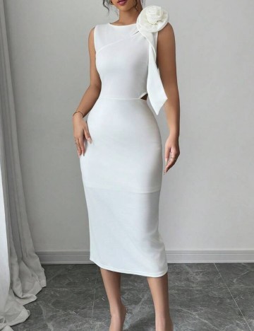 Rochie midi Shein, alb