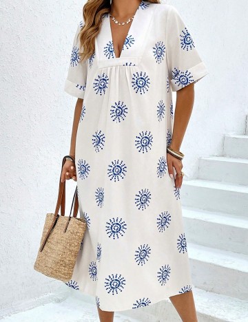 Rochie midi Shein Curve+, mix culori