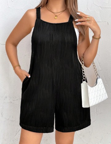 Salopetă scurtă Shein Curve+, negru