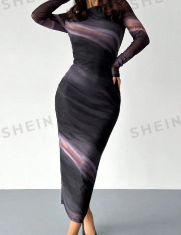 Rochie maxi Shein, mix culori