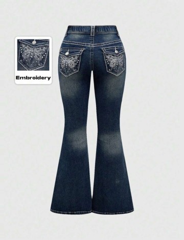 Jeans Shein Curve+, albastru