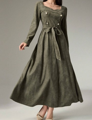 Rochie maxi Shein, kaki