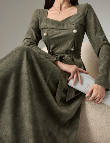 Rochie maxi Shein, kaki