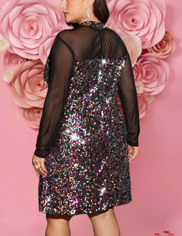 Rochie mini Shein Curve+, mix culori