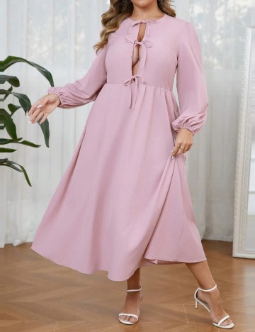 Rochie maxi Shein Curve+, roz