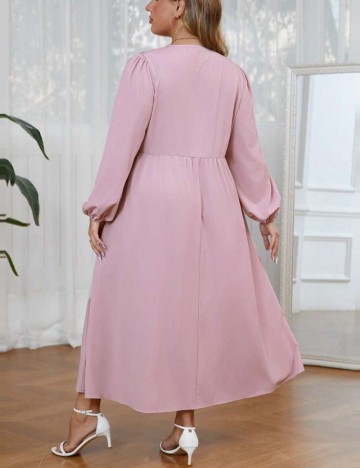 Rochie maxi Shein Curve+, roz