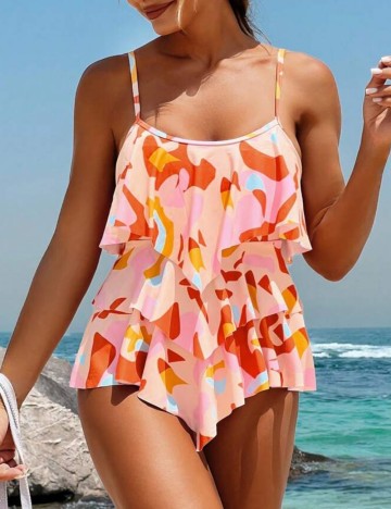 Costum de baie Shein, mix culori