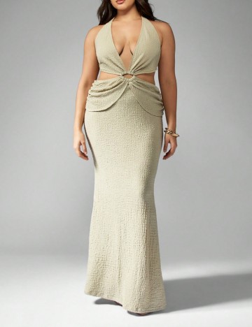 Rochie maxi Shein Curve+, verde