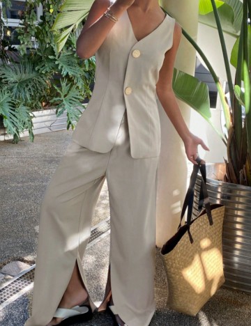 Pantaloni DAZY by Shein, bej