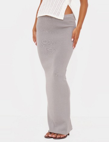 Fustă maxi PRETTYLITTLETHING, gri