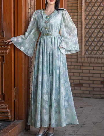 Rochie maxi Shein, verde