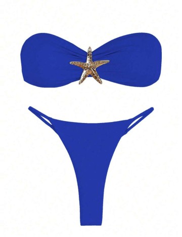 Costum de baie Shein, albastru