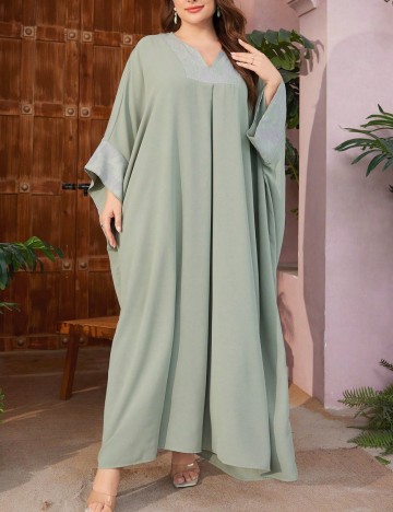 Rochie maxi Shein Curve+, verde
