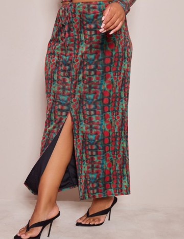 Fustă maxi PRETTYLITTLETHING, mix culori