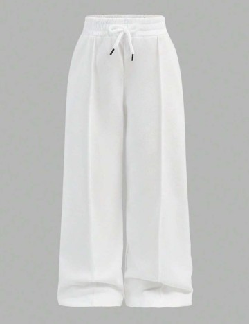 Pantaloni de trening Shein, alb