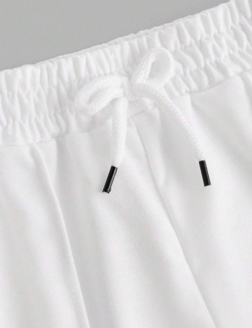 Pantaloni de trening Shein, alb